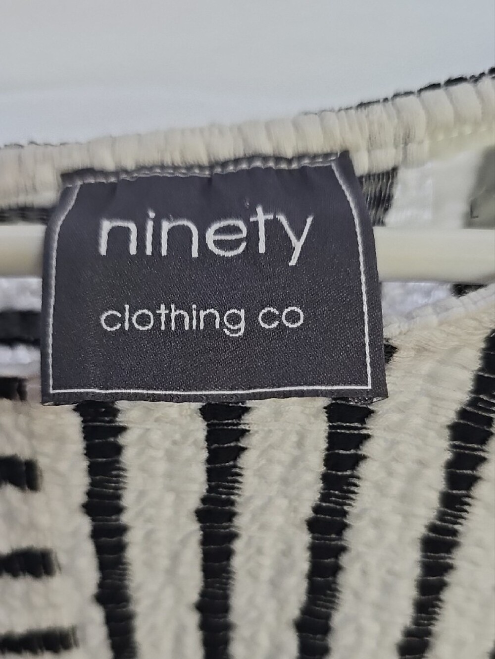 Ninety Black & White Mixed-Stripe Long Sleeve Sweater - Picture 2 of 8